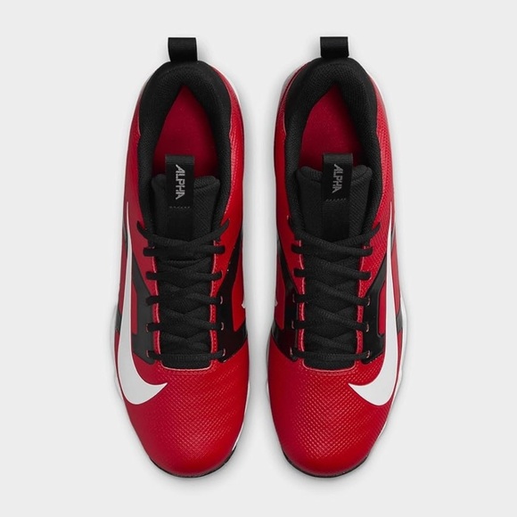 Nike Men’s Alpha Menace 4 Shark Cleats Red Black Size 11.5 - Picture 4 of 9